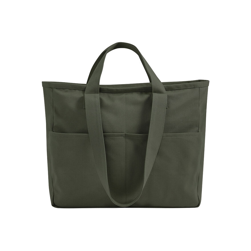 Double Handle Cargo Pocket Tote